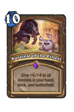 Survival of the Fittest Hearthstone kártya