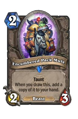 Encumbered Pack Mule Hearthstone kártya