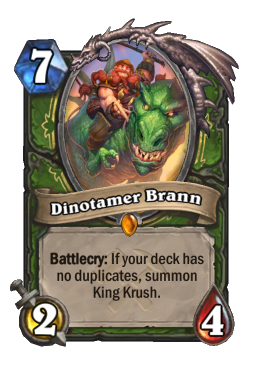 Dinotamer Brann Hearthstone kártya