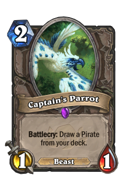 Captain's Parrot Hearthstone kártya