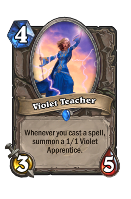 Violet Teacher Hearthstone kártya