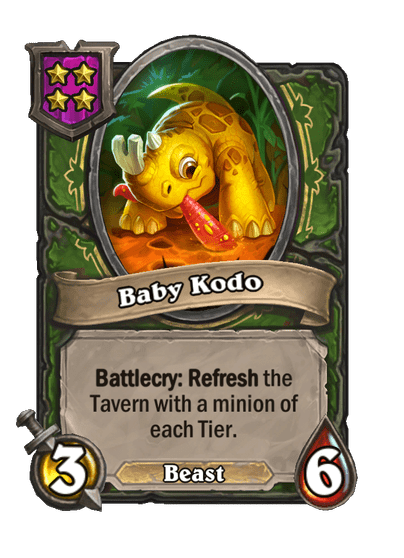 Baby Kodo Hearthstone kártya