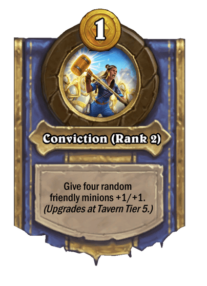 Conviction (Rank 2) Hearthstone kártya