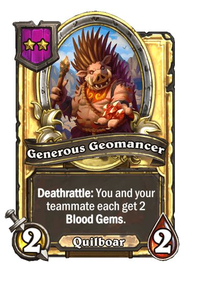Generous Geomancer Hearthstone kártya