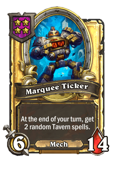 Marquee Ticker Hearthstone kártya