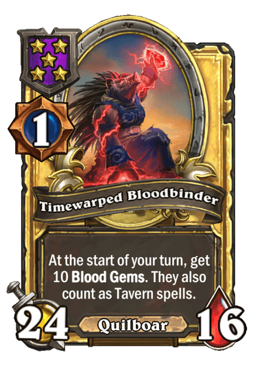 Timewarped Bloodbinder Hearthstone kártya