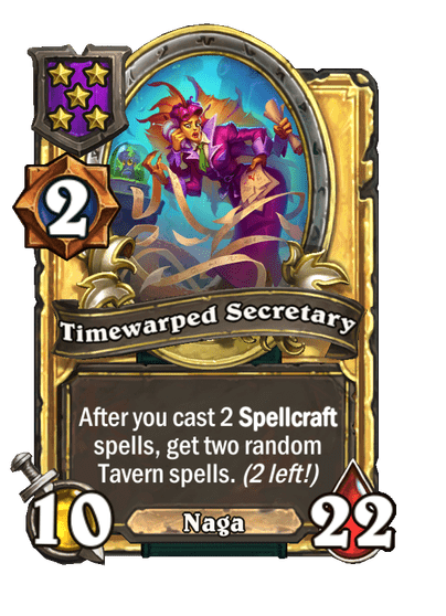 Timewarped Secretary Hearthstone kártya