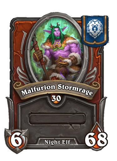 Malfurion Stormrage Hearthstone kártya