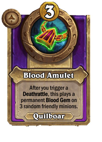 Blood Amulet Hearthstone kártya