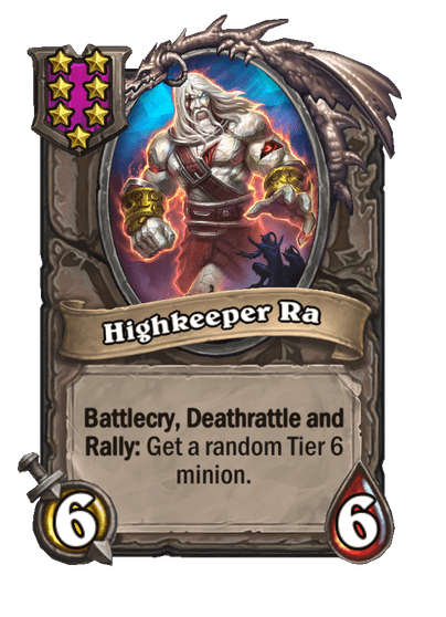 Highkeeper Ra Hearthstone kártya