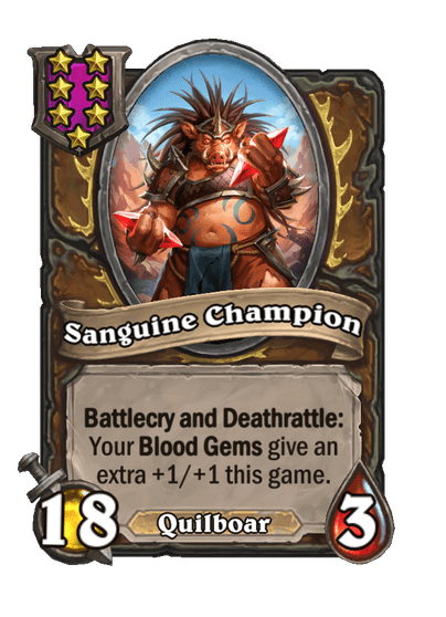 Sanguine Champion Hearthstone kártya
