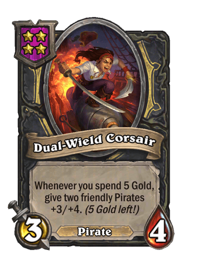 Dual-Wield Corsair Hearthstone kártya