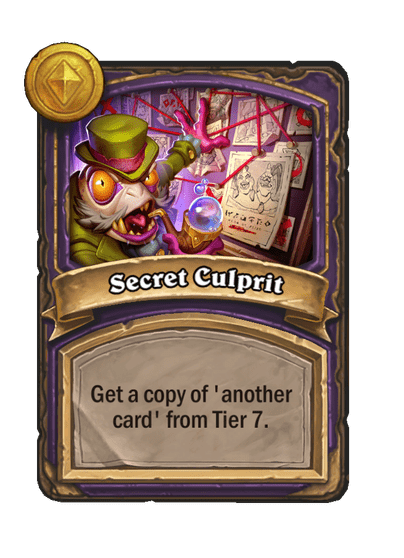 Secret Culprit Hearthstone kártya