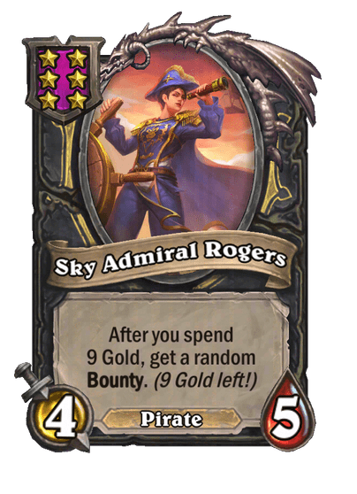 Sky Admiral Rogers Hearthstone kártya