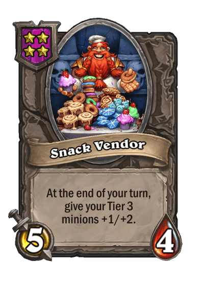Snack Vendor Hearthstone kártya