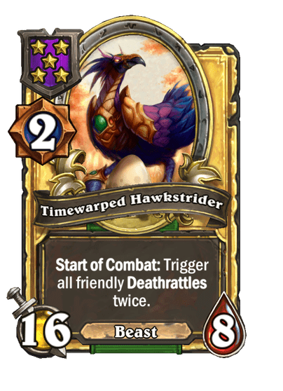 Timewarped Hawkstrider Hearthstone kártya