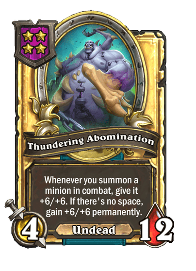 Thundering Abomination Hearthstone kártya