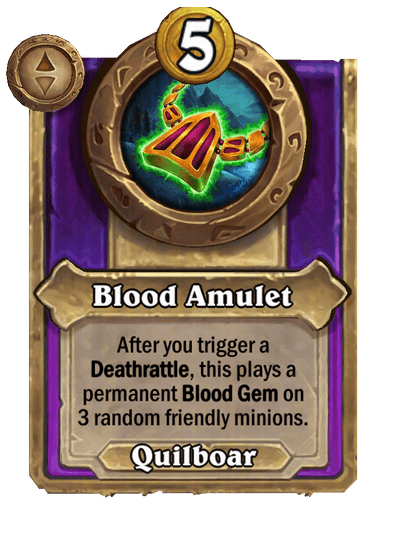 Blood Amulet Hearthstone kártya