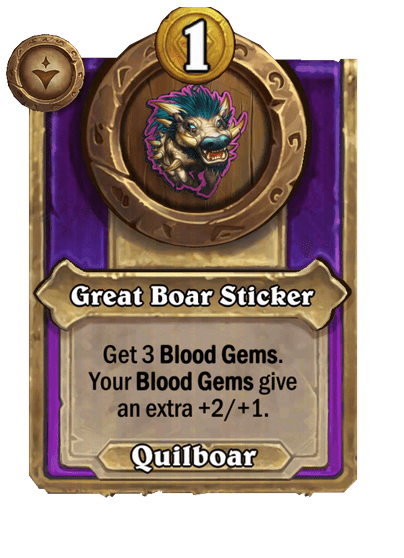 Great Boar Sticker Hearthstone kártya