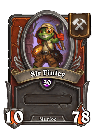 Sir Finley Hearthstone kártya