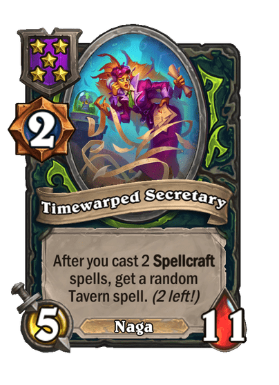 Timewarped Secretary Hearthstone kártya