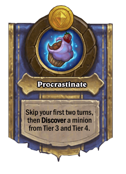 Procrastinate Hearthstone kártya