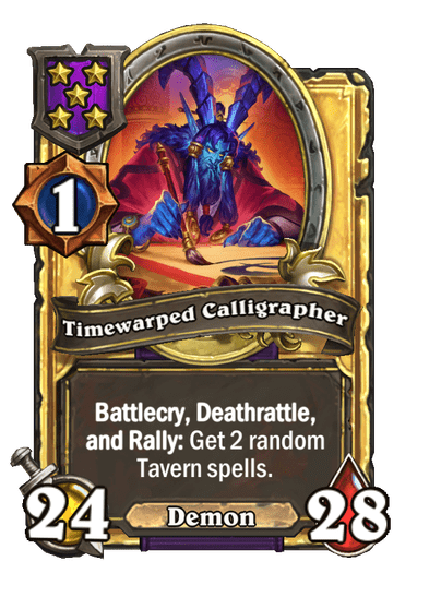 Timewarped Calligrapher Hearthstone kártya