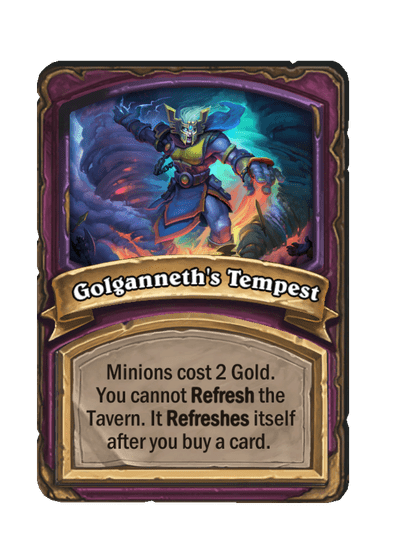 Golganneth's Tempest Hearthstone kártya