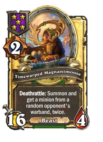 Timewarped Magnanimoose Hearthstone kártya