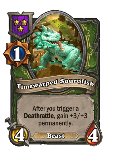 Timewarped Saurolisk Hearthstone kártya