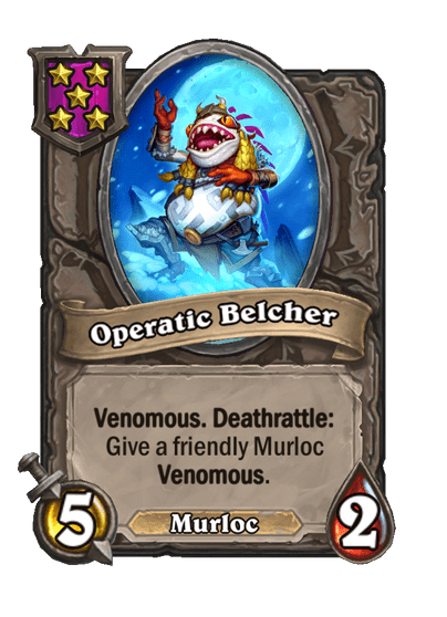 Operatic Belcher Hearthstone kártya