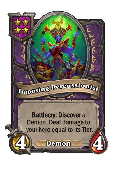 Imposing Percussionist Hearthstone kártya
