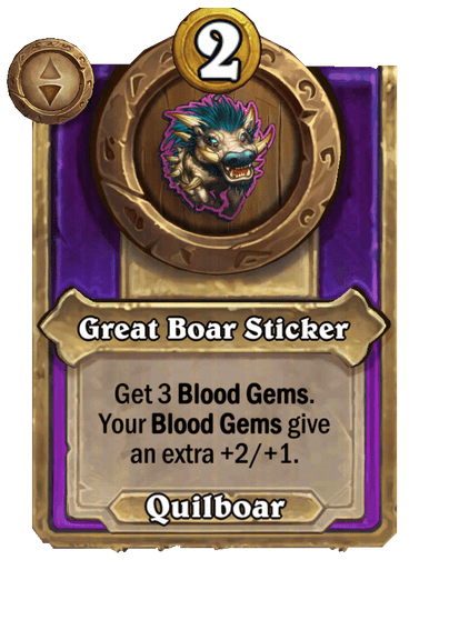 Great Boar Sticker Hearthstone kártya