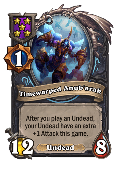 Timewarped Anub'arak Hearthstone kártya