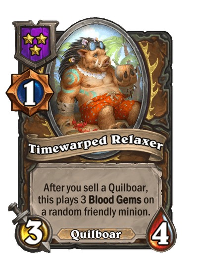Timewarped Relaxer Hearthstone kártya