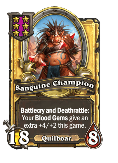 Sanguine Champion Hearthstone kártya