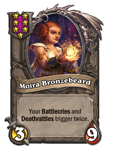 Moira Bronzebeard Hearthstone kártya