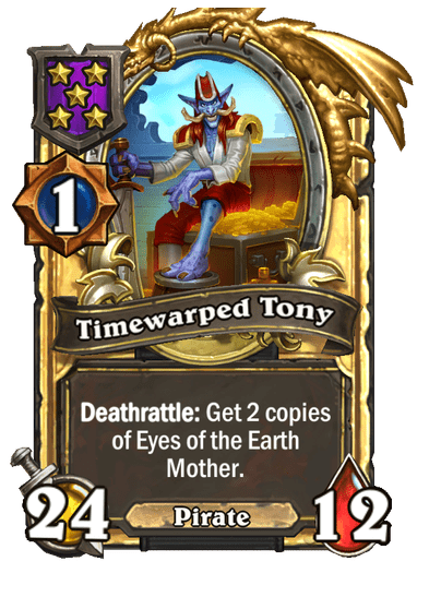 Timewarped Tony Hearthstone kártya