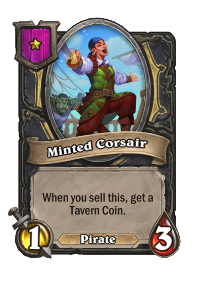 Minted Corsair Hearthstone kártya