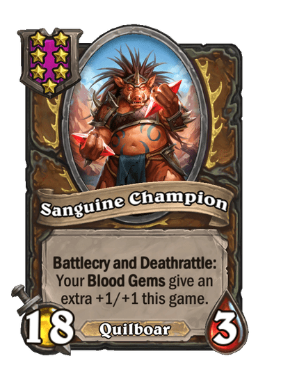 Sanguine Champion Hearthstone kártya