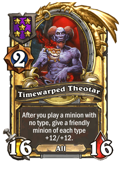 Timewarped Theotar Hearthstone kártya