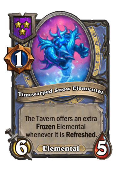 Timewarped Snow Elemental Hearthstone kártya