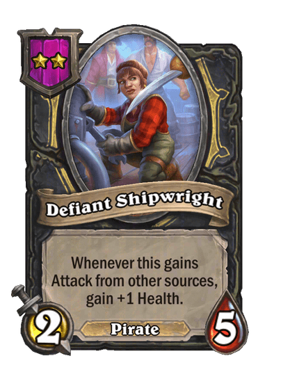 Defiant Shipwright Hearthstone kártya