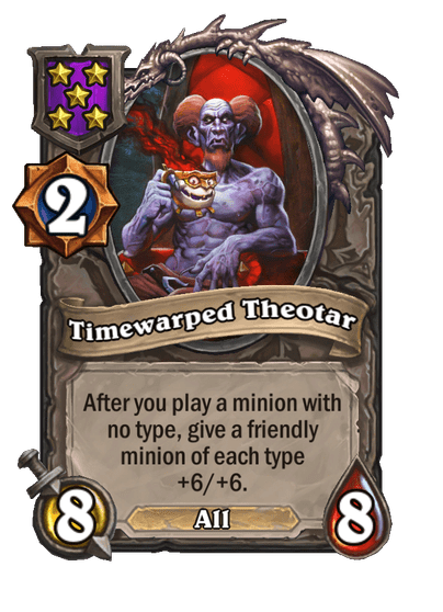Timewarped Theotar Hearthstone kártya