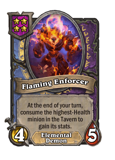 Flaming Enforcer Hearthstone kártya