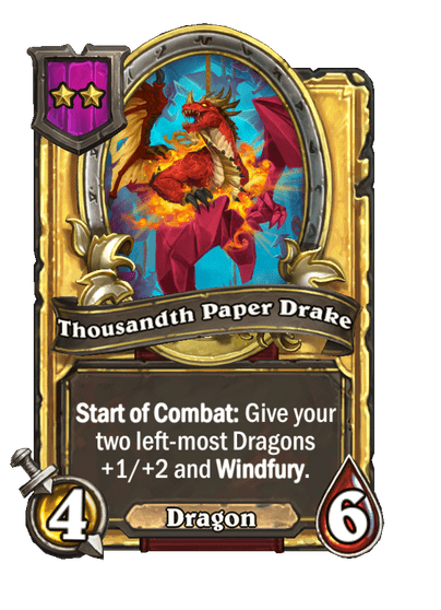 Thousandth Paper Drake Hearthstone kártya