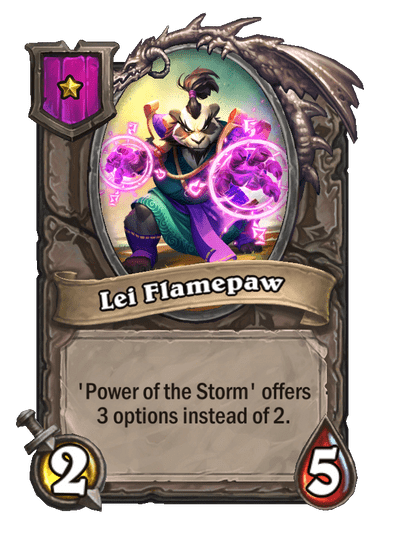Lei Flamepaw Hearthstone kártya