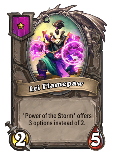 Lei Flamepaw Hearthstone kártya