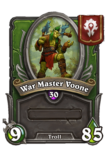 War Master Voone Hearthstone kártya