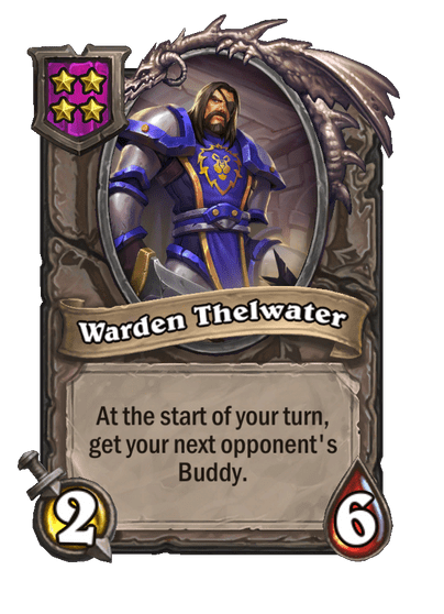 Warden Thelwater Hearthstone kártya